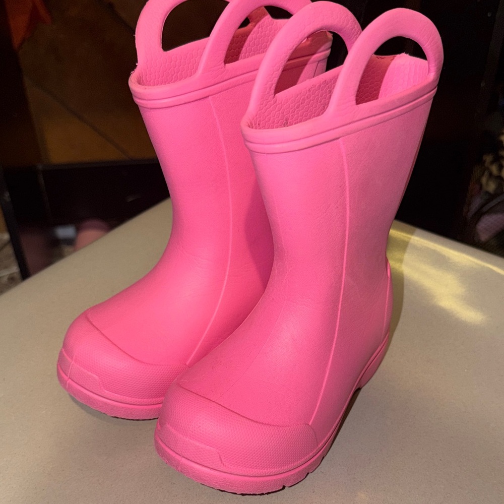 BearPaw Bright Pink Kids Rain Boots